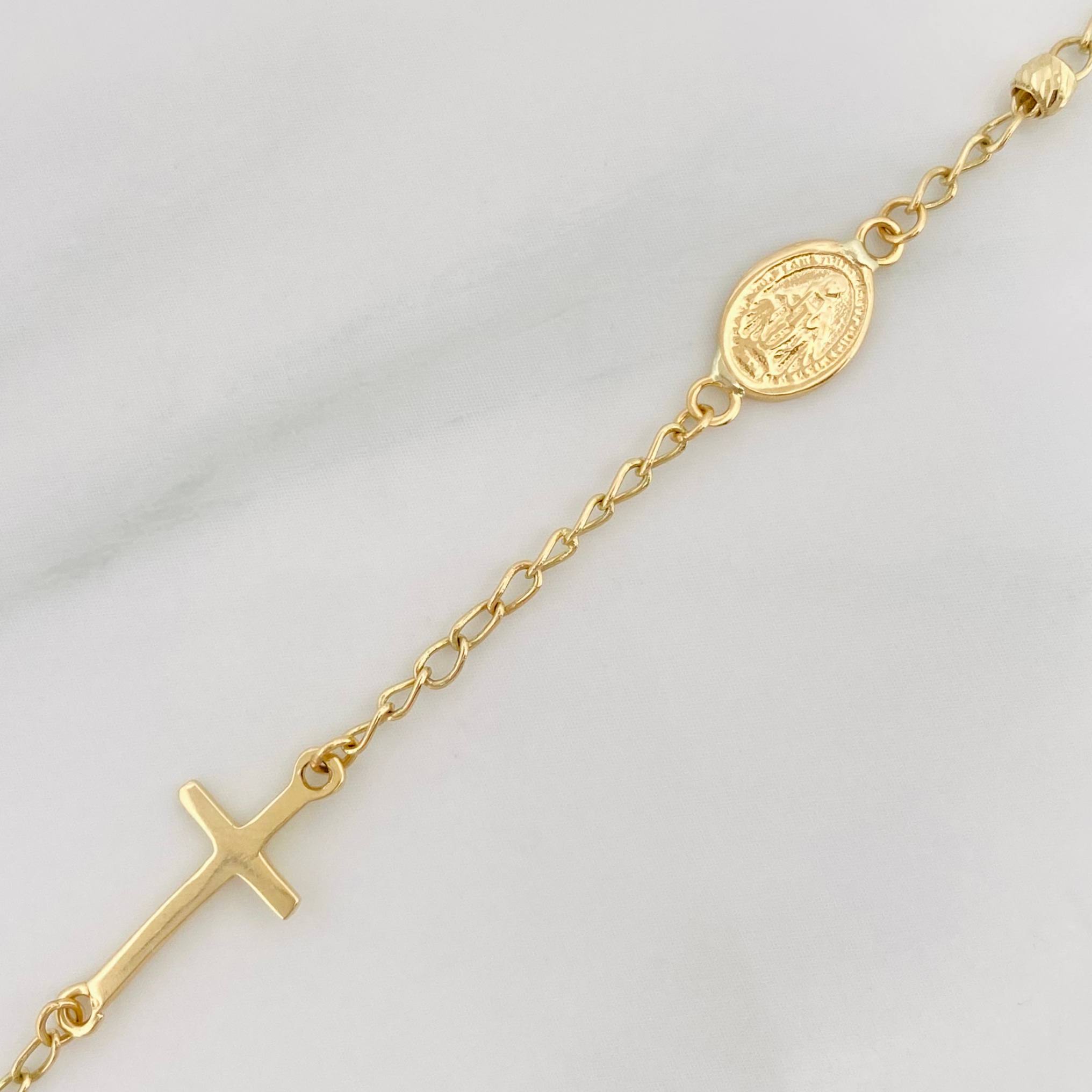 Bracelet Espiga Miraculous Virgin 2.15 g / 7 1/2 in / 1.7 mm Yellow Gold 18K