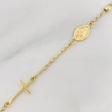 Bracelet Espiga Miraculous Virgin 2.15 g / 7 1/2 in / 1.7 mm Yellow Gold 18K