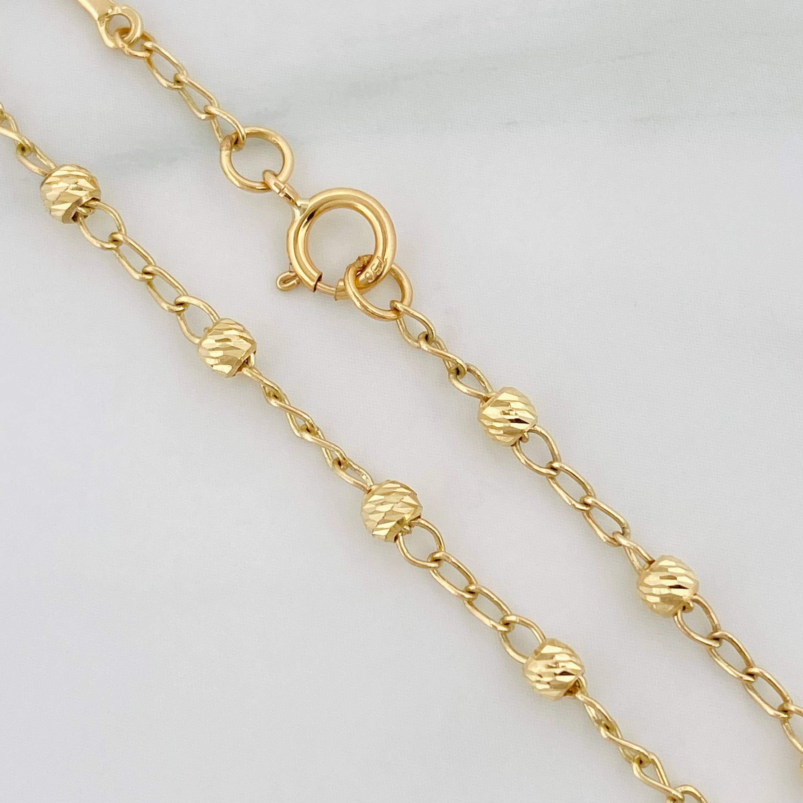 Bracelet Espiga Miraculous Virgin 2.15 g / 7 1/2 in / 1.7 mm Yellow Gold 18K