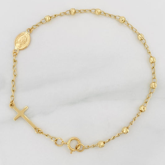 Pulso Espiga Virgen Milagrosa 2.15 g / 7 1/2 in / 1.7 mm Oro Amarillo 18K