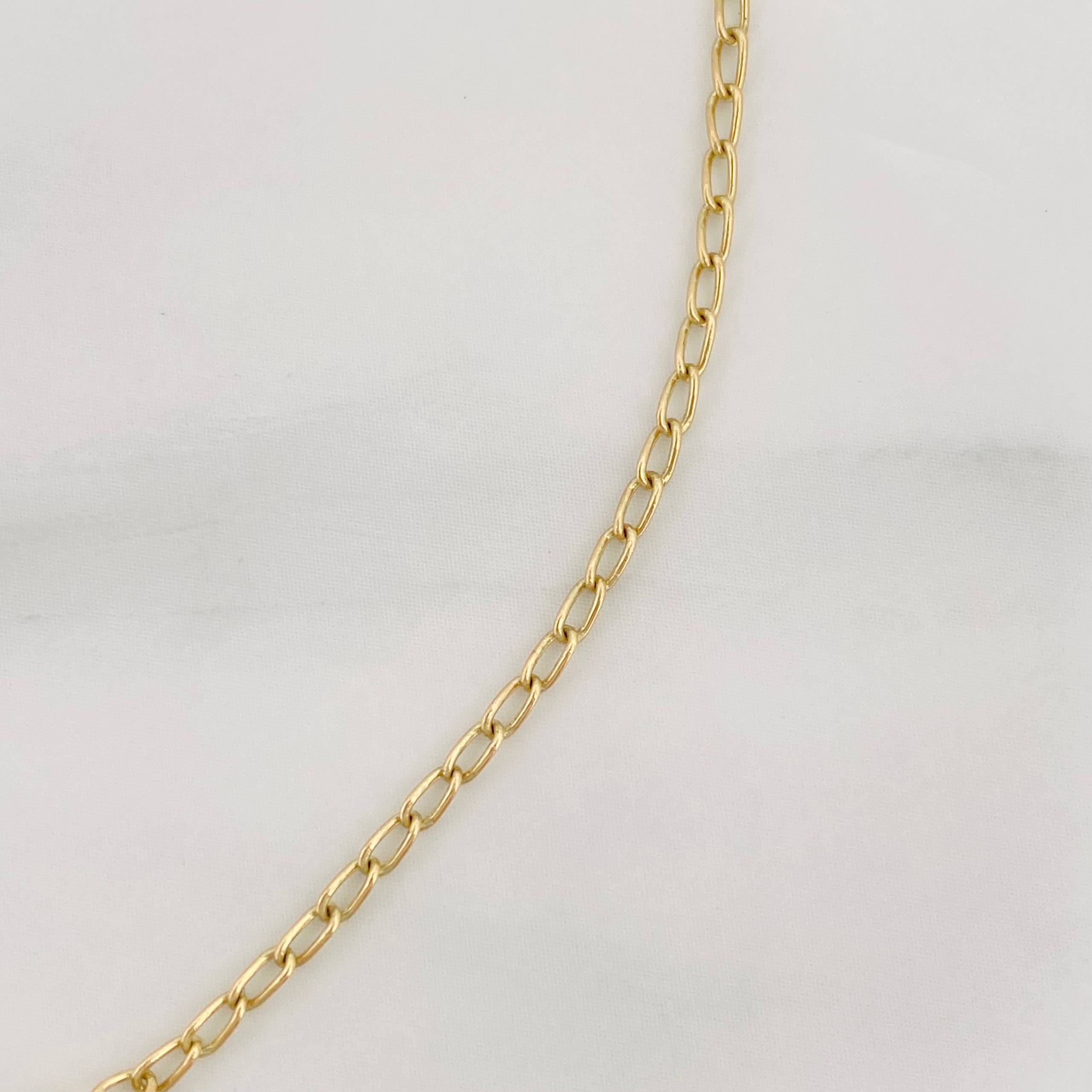 Espiga Flower Anklet 2.05 g / 10 in / 1 mm Three Golds 18K