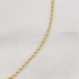 Espiga Flower Anklet 2.05 g / 10 in / 1 mm Three Golds 18K