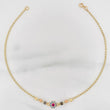 Espiga Flower Anklet 1.9 g / 9 3/4 in / 1 mm Three Golds 18K