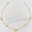 Espiga Crown Anklet 2.5 g / 10 in / 1.4 mm Three Golds 18K