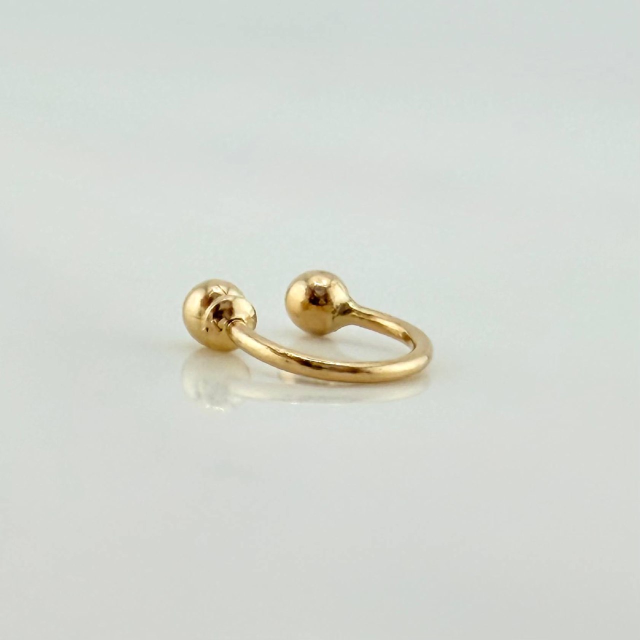 Piercing U Bolas 0.45 g / 1/2 in Oro Amarillo 18K