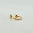 Piercing U Bolas 0.45 g / 1/2 in Oro Amarillo 18K