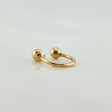 Piercing U Bolas 0.4 g / 1/2 in Oro Amarillo 18K