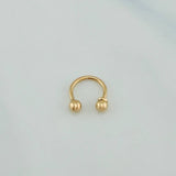 Piercing U Bolas 0.4 g / 1/2 in Oro Amarillo 18K