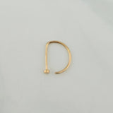 Piercing Arco Cabeza Plana 0.35 g / 1/2 in Oro Amarillo 18K