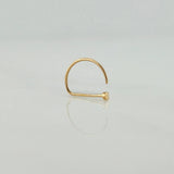 Piercing Arco Cabeza Plana 0.35 g / 1/2 in Oro Amarillo 18K