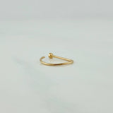 Piercing Arco Cabeza Plana 0.35 g / 1/2 in Oro Amarillo 18K
