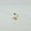 Piercing Punta Flecha Bola Espiral 0.6 g / 1/2 in Oro Amarillo 18K