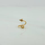 Piercing Punta Flecha Bola Espiral 0.65 g / 1/2 in Oro Amarillo 18K