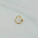 Piercing Punta Flecha Bola Espiral 0.65 g / 1/2 in Oro Amarillo 18K