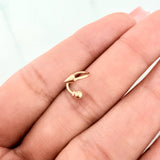 Piercing Punta Flecha Bola Espiral 0.6 g / 1/2 in Oro Amarillo 18K
