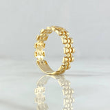 Anillo Correa Sello Correa Corona 3.9gr / T7 3/4 / Texturizado Oro Amarillo 18K