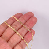 Cadena Escalera Plana 3.85g / 24 in / 1.9mm Tres Oros 18K