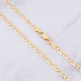 Cadena Escalera Plana 8.05g / 20 in / 3.3mm Tres Oros 18K