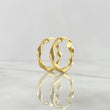Hoop Earrings Beautiful 2.35gr / 2.3cm / Yellow Gold Dotted