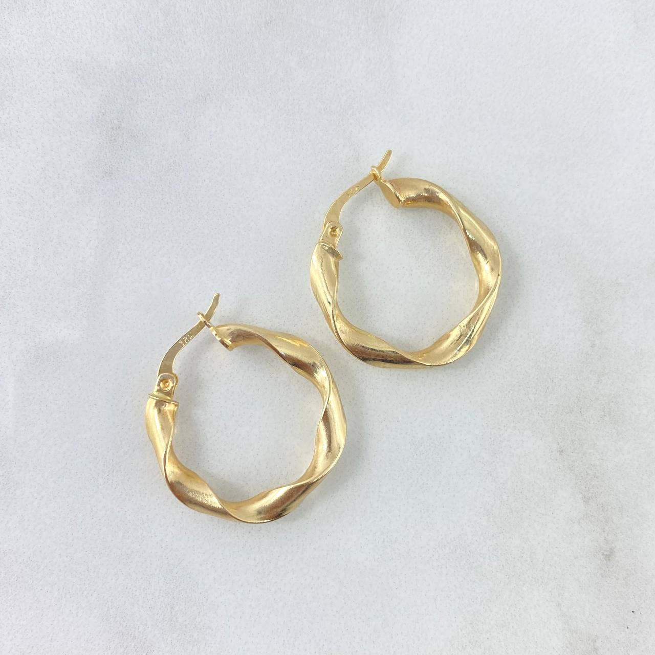 Hoop Earrings Beautiful 2.35gr / 2.3cm / Polished Yellow Gold