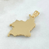 Dije Mapa Colombia Esmeralda 20pts 6gr / 3.7cm / Oro 18K ©