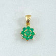 Pendant Emeralds 24pts 0.95gr / 1.3cm / 0.5in / 18K Gold ©