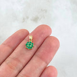 Pendant Emeralds 24pts 0.95gr / 1.3cm / 0.5in / 18K Gold ©