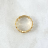Ring Strap Seal Crown 3.7gr / T6 3/4 / Textured 18K Yellow Gold