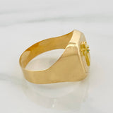 Anillo Sello Cruz 3.45 g / T11 1/2 Oro Amarillo 18K
