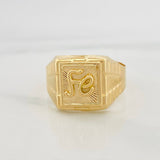 Faith Signet Ring 3.25 g / Size 10 3/4 Yellow Gold 18K