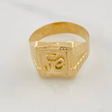 Faith Signet Ring 3.25 g / Size 10 3/4 Yellow Gold 18K