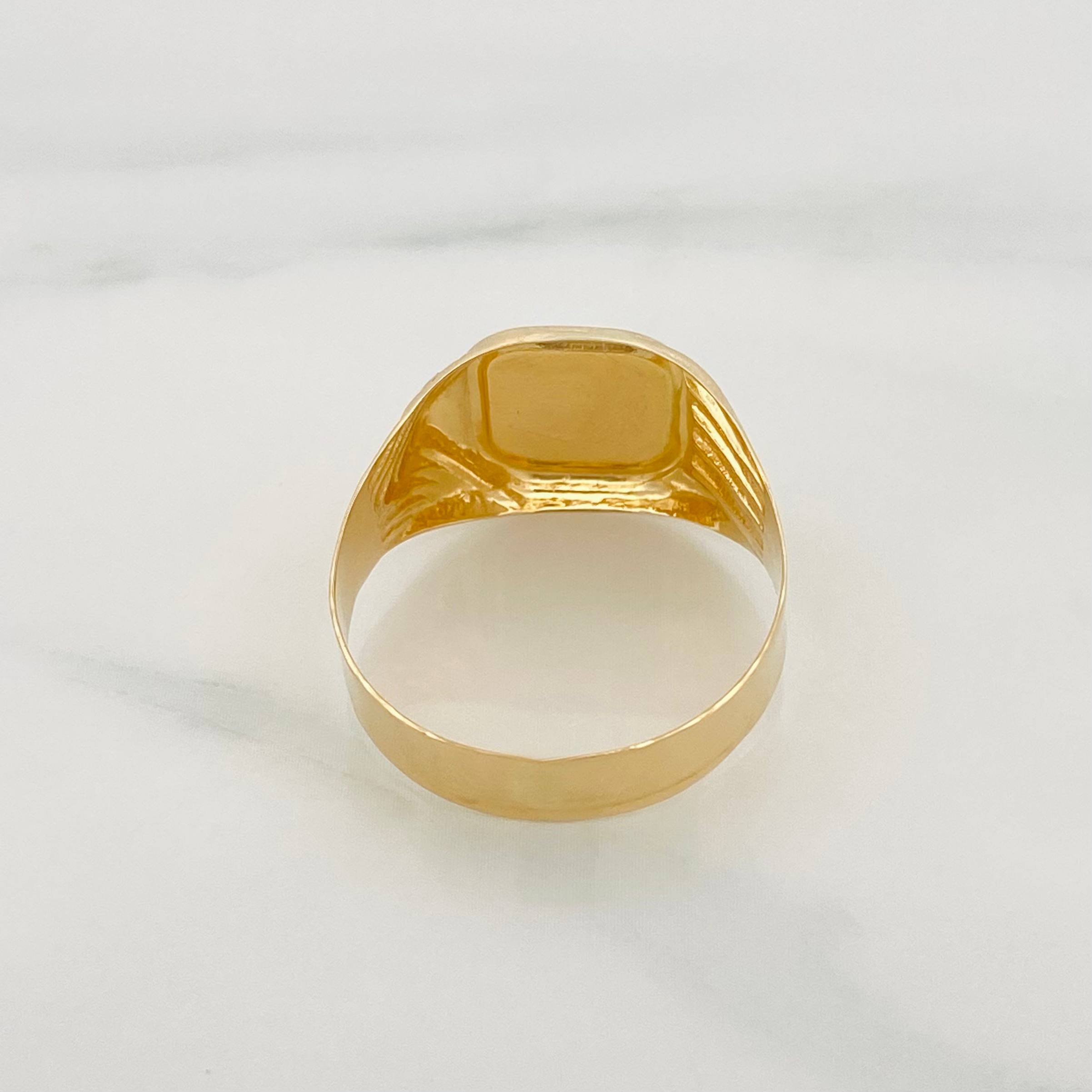 Crown Signet Ring 3.15 g / T12 Yellow Gold 18K