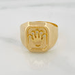 Crown Signet Ring 3.45 g / T9 1/4 Yellow Gold 18K