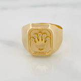 Crown Signet Ring 3.45 g / T9 1/4 Yellow Gold 18K