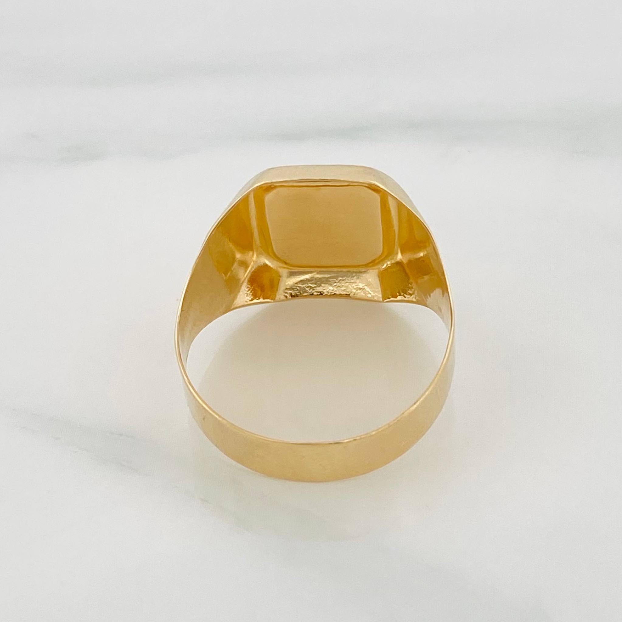 Crown Signet Ring 3.45 g / T9 1/4 Yellow Gold 18K