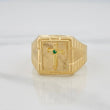 Anillo Sello Cruz 3.2 g / T10 1/4 Oro Amarillo 18K