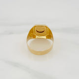 God Signet Ring 3.45 g / Size 8 3/4 Yellow Gold 18K