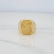 God Signet Ring 3.45 g / Size 8 3/4 Yellow Gold 18K