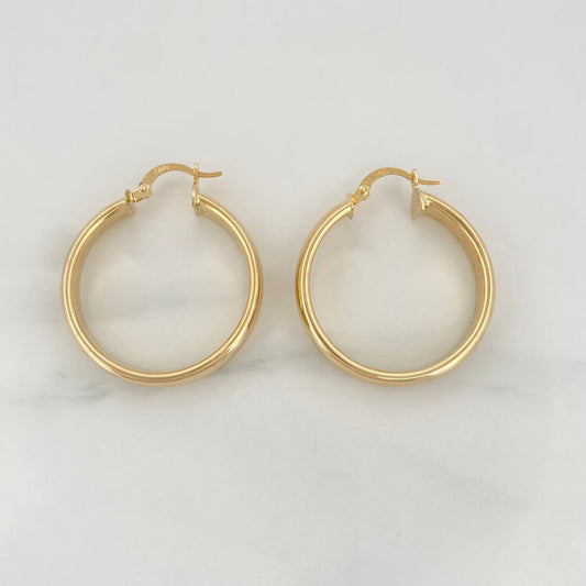 Candongas Gera 4.85 g / 1 1/4 in Oro Amarillo 18K
