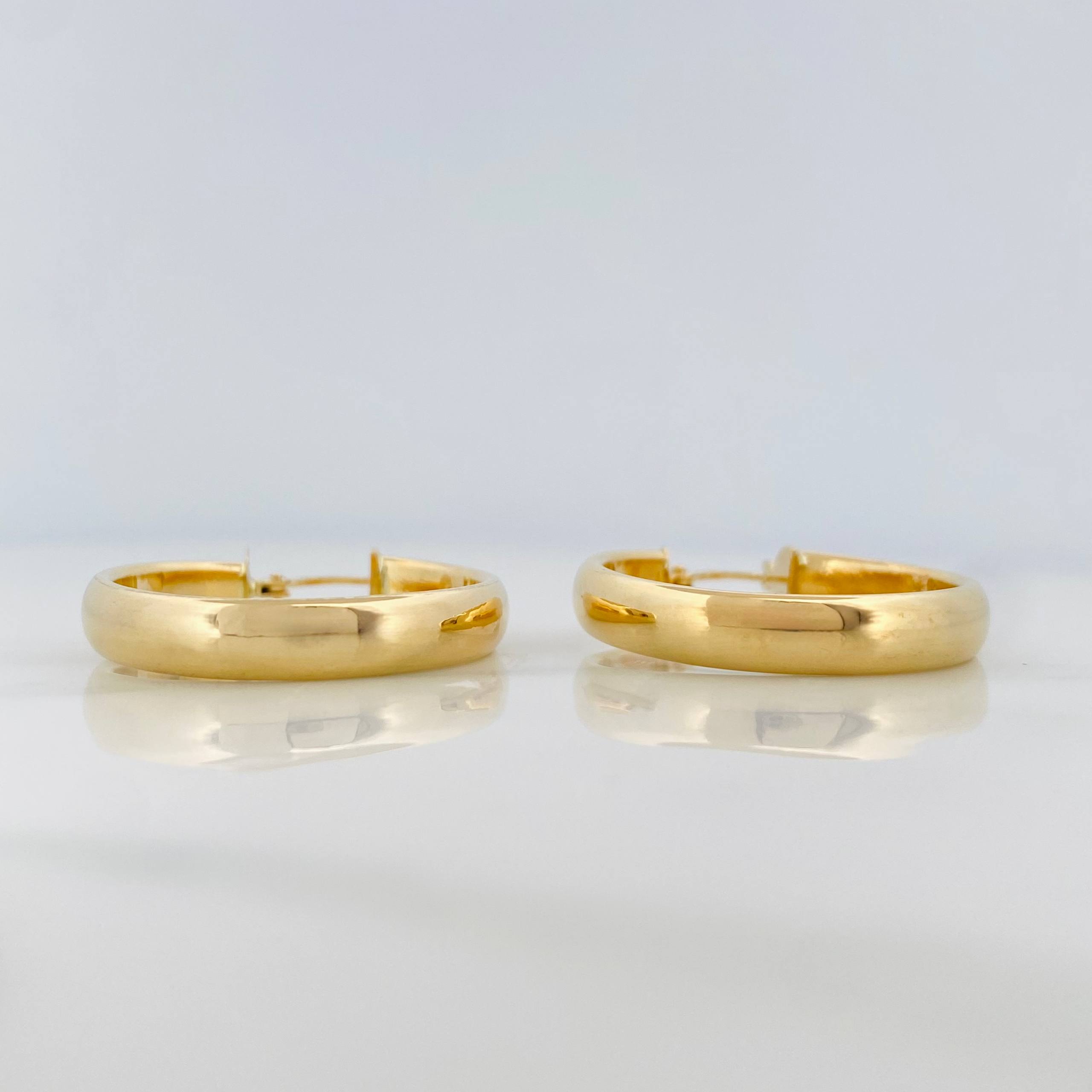 Candongas Gera 4.85 g / 1 1/4 in Oro Amarillo 18K