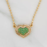 Cadena Militar Diamantada Corazon 7.35 g / 17 in / 1.7 mm Oro Amarillo 18K