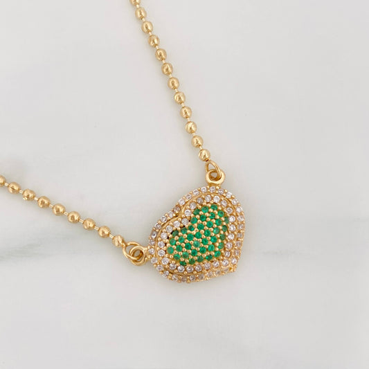 Cadena Militar Corazon 7.2g / 18 in / 1.72mm Oro Amarillo 18K