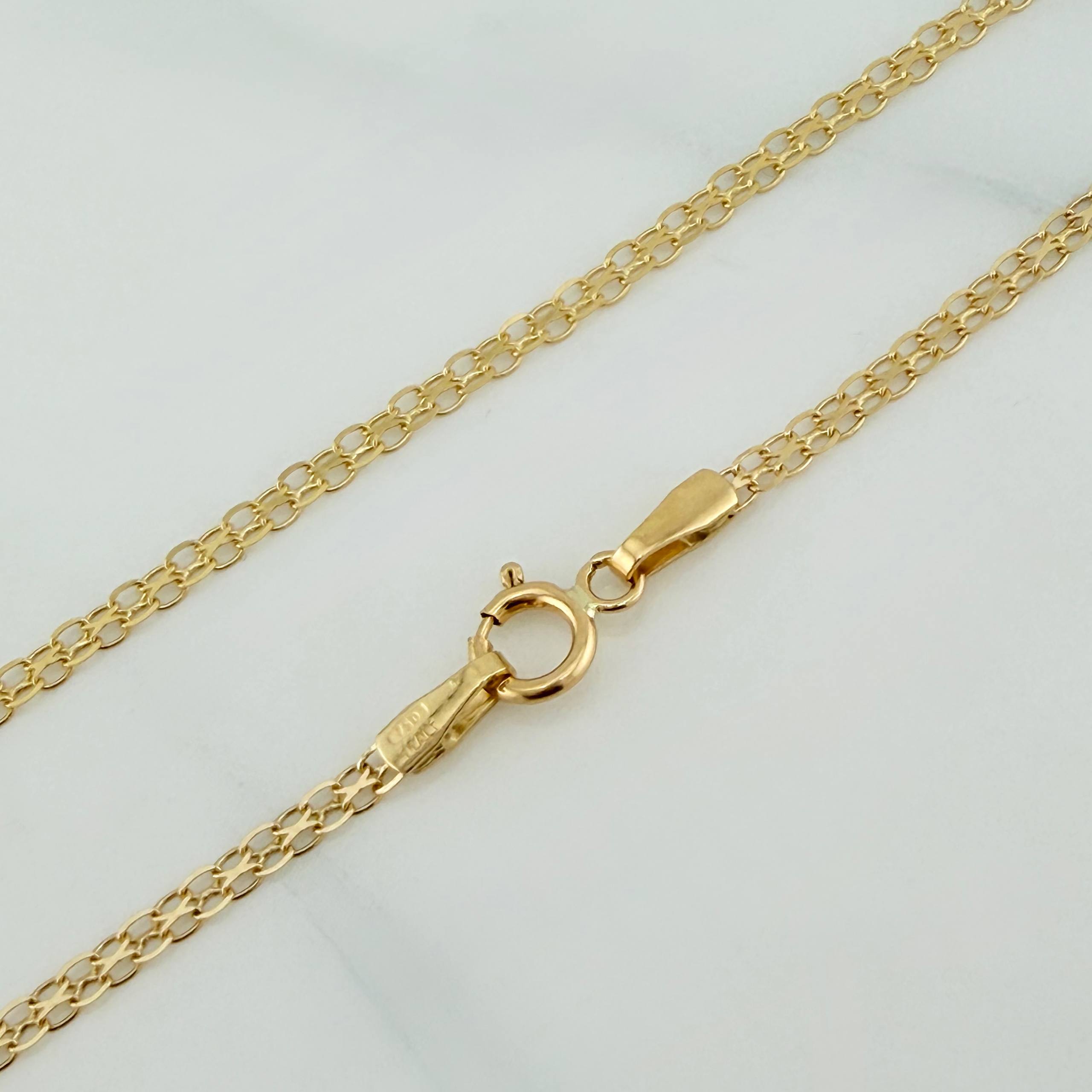 Cadena China 2.15 g / 19 3/4 in / 1.6 mm Oro Amarillo 18K