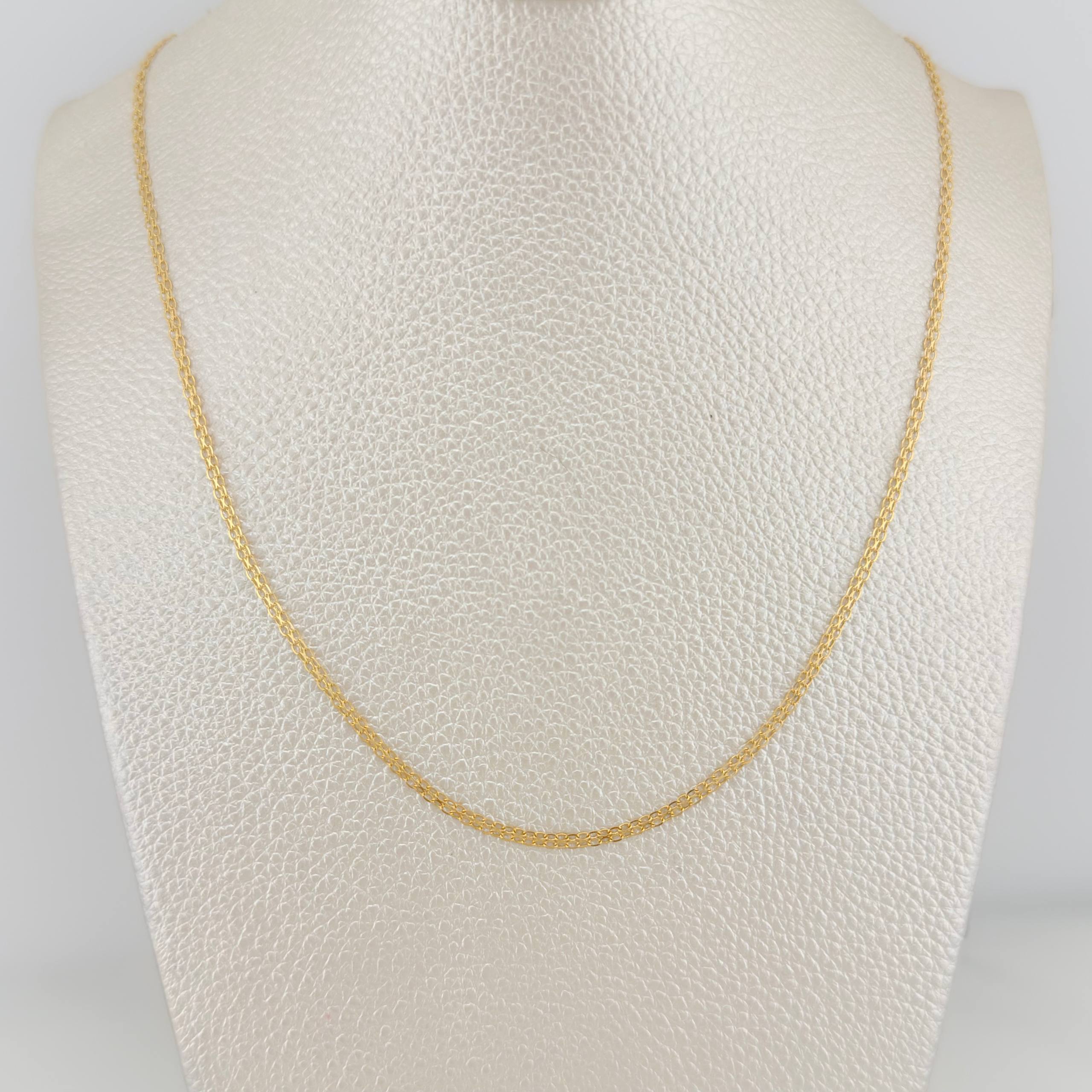 Cadena China 2.15 g / 19 3/4 in / 1.6 mm Oro Amarillo 18K