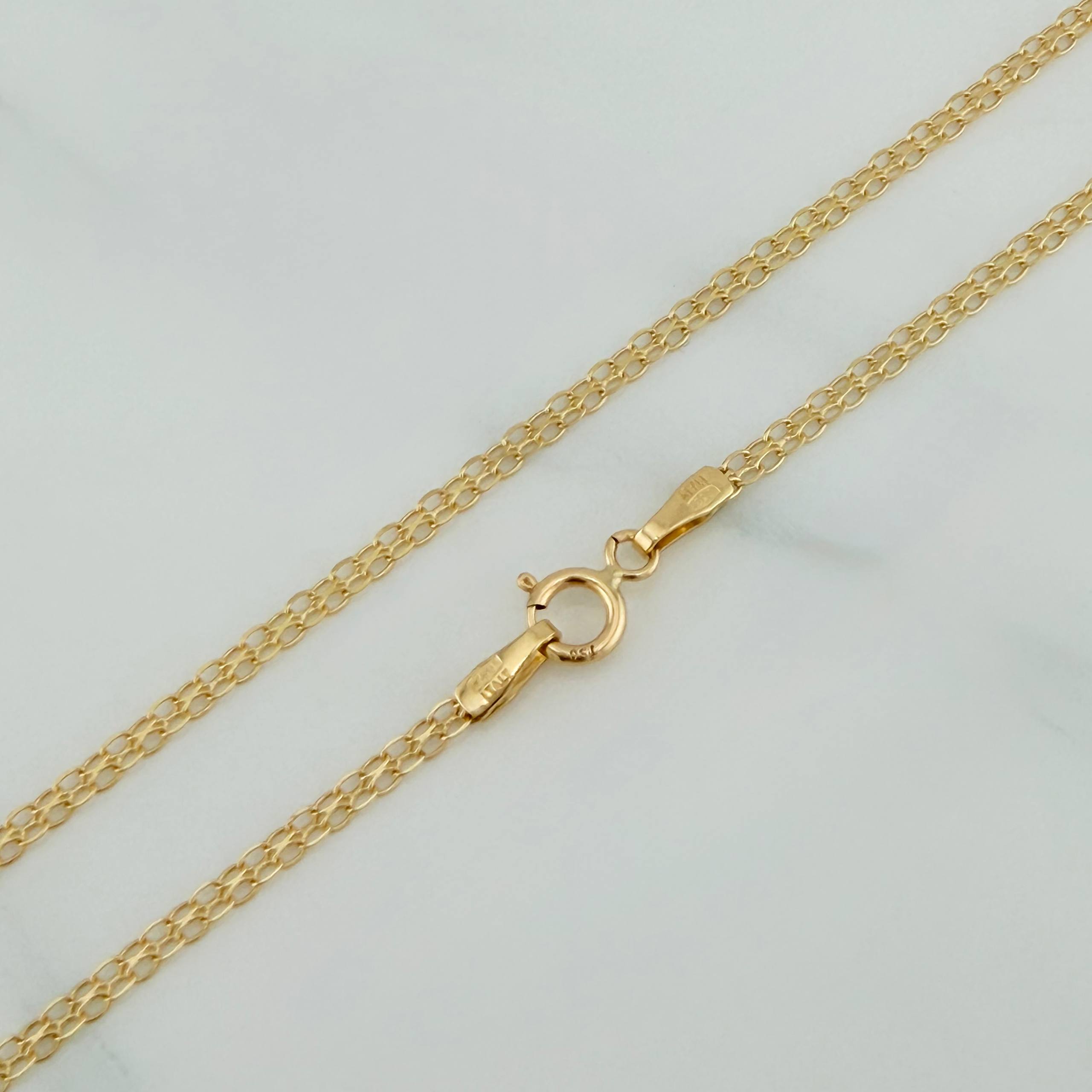 Cadena China 2.25 g / 19 3/4 in / 1.6 mm Oro Amarillo 18K