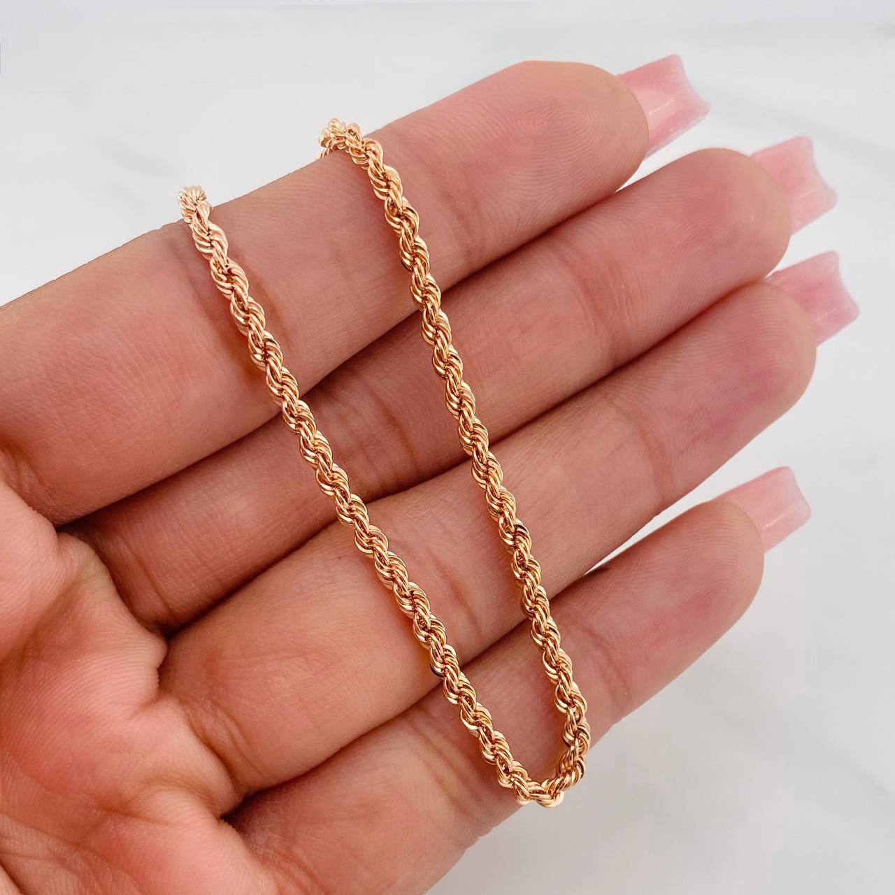 Cadena Lazo 5.1 g / 23 3/4 in / 2.67 mm Oro Rosa 18K