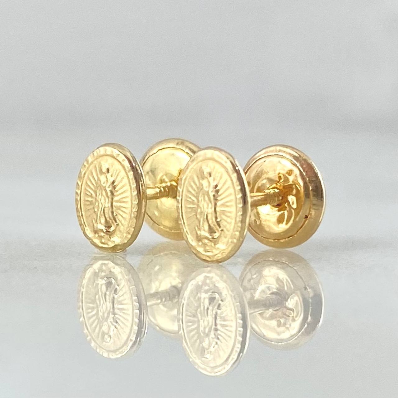 Virgin Guadalupe Stud Earrings 0.55gr / 18K Gold *