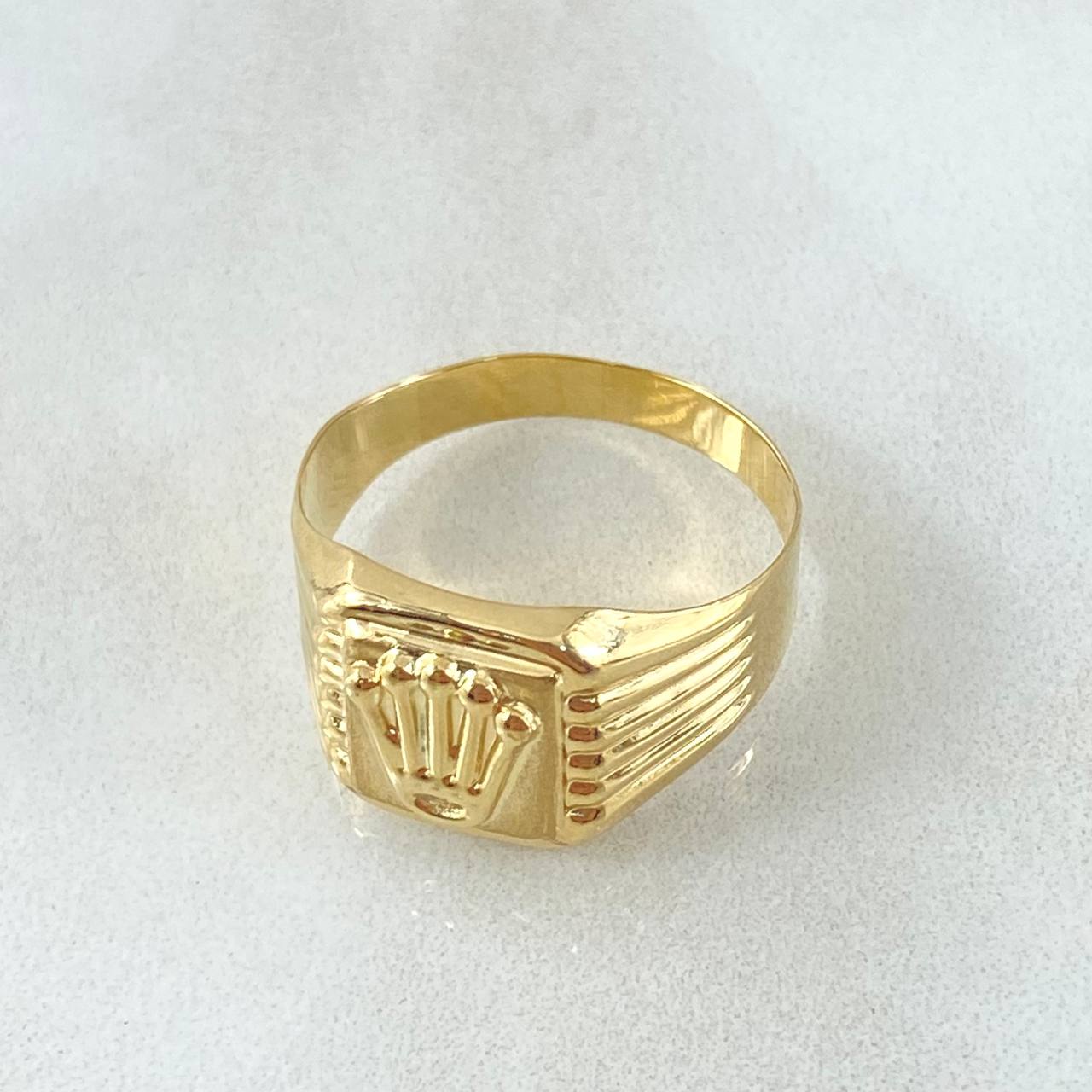 Radial Crown Ring 1.9gr / Size 8 / 18K Gold