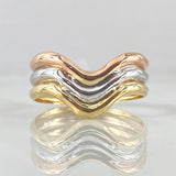 Triple Ascending Curve Ring 1.7gr / Size 6 1/2 / 18K Gold