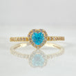 Heart Halo Solitaire Ring 1.75gr / Size 6 1/4 / 18K Gold